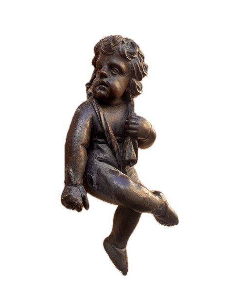 Living room sculpture by Artysta Nierozpoznany titled Baroque cupid 17th-18th century