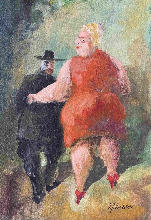 Obraz do salonu artysty Stanisław Jerzy Suder pod tytułem Kobieta z mężczyzną