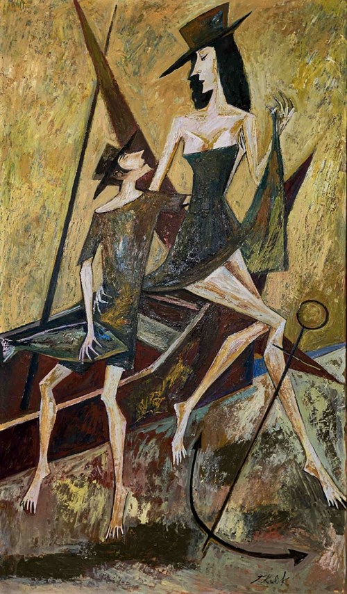 Obraz do salonu artysty Iwan Kulik pod tytułem Na łodzi