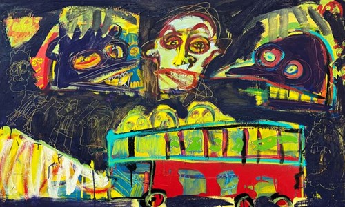 Obraz do salonu artysty Michał Ostrowski pod tytułem Letni autobus