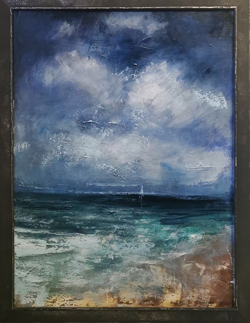 Living room painting by Anna Spałek Młynarczyk titled In the Deep