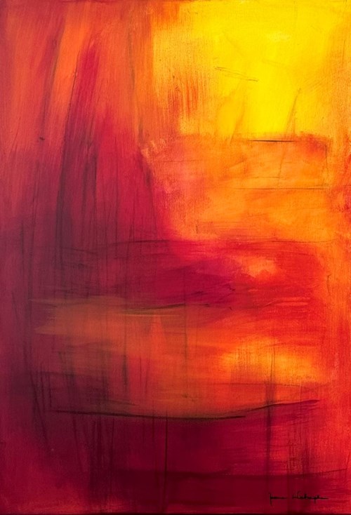 Living room painting by Joanna Wietrzycka titled Structure of Dreams 2