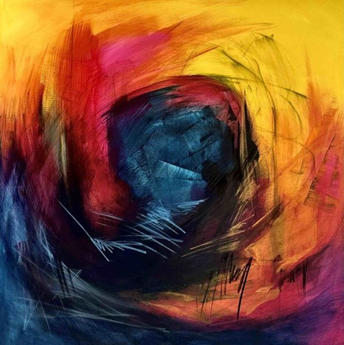 Living room painting by Joanna Wietrzycka titled Source of Energy 1