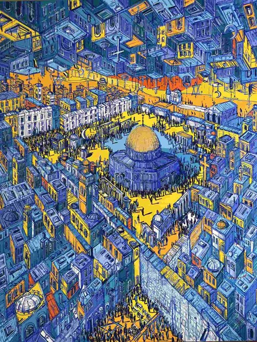 Obraz do salonu artysty Joanna Mieszko pod tytułem Jerozolima