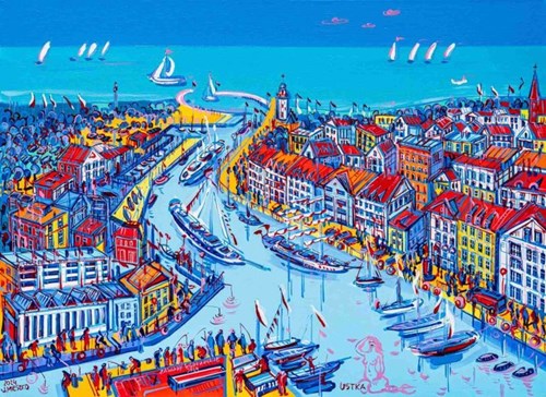 Living room painting by Joanna Mieszko titled Ustka