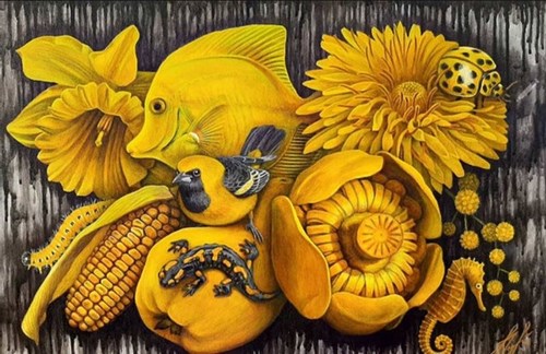 Obraz do salonu artysty Olena Lytvynenko pod tytułem Nature is Yellow