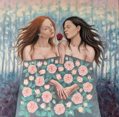 Obraz do salonu artysty Beata Kowalczyk pod tytułem Purpurowa róża