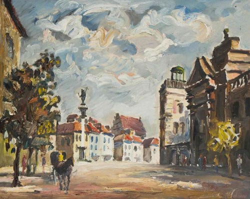 Obraz do salonu artysty Stanisław Jan Łazorek pod tytułem Plac Zamkowy