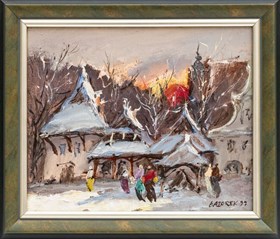 Zmierzch zimowy w Kazimierzu