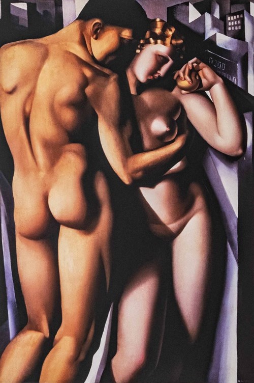 Living room print by Tamara Łempicka titled Adam and Eve 1/100