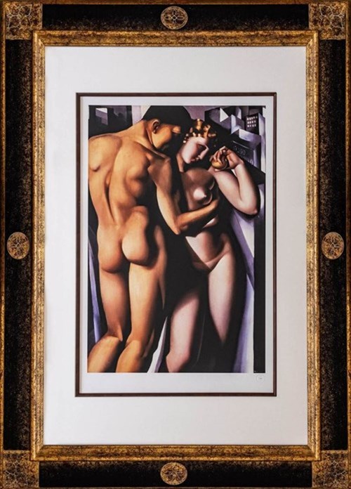 Living room print by Tamara Łempicka titled Adam and Eve