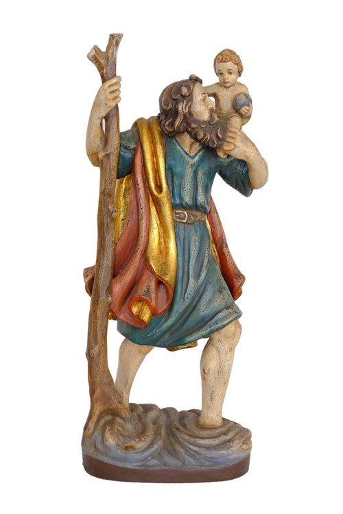 Living room sculpture by Autor nierozpoznany titled Saint Christopher, 19/20th C.
