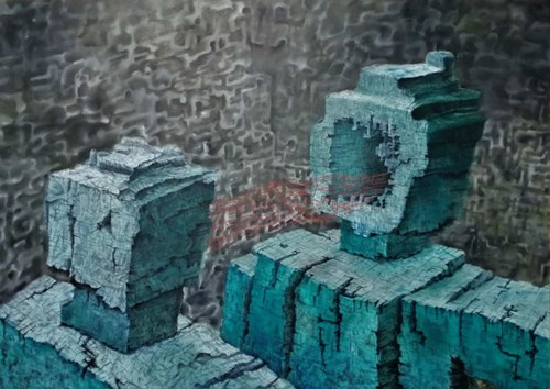 Living room painting by Arkadiusz Koniusz titled painting no. 3