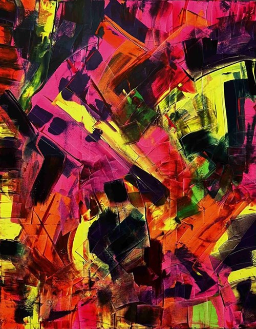 Obraz do salonu artysty Paulina Robotycka pod tytułem Dancing with colors