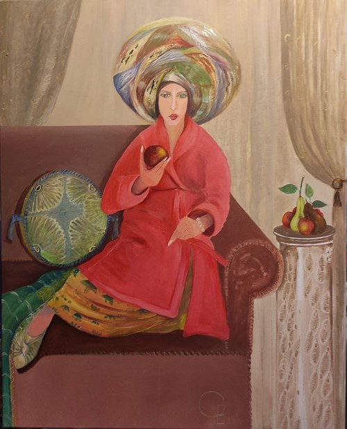Living room painting by Elżbieta Grzybek titled French