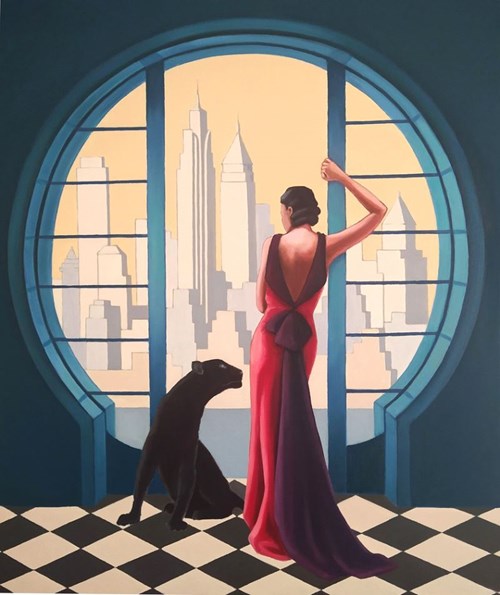 Obraz do salonu artysty Anna Konikowska pod tytułem Okno na Manhattan