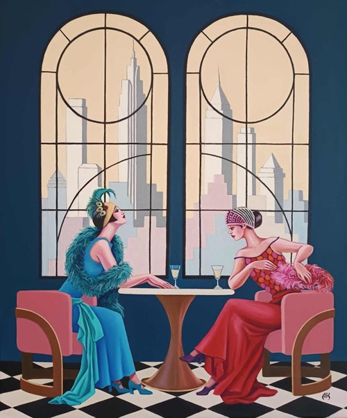 Obraz do salonu artysty Anna Konikowska pod tytułem Cafe Manhattan