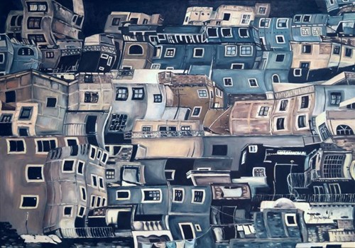 Obraz do salonu artysty Joanna Jeżewska-Desperak pod tytułem Dynamiczny obraz miasta