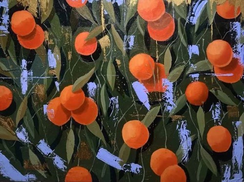 Obraz do salonu artysty Zofia Wawrzynowicz pod tytułem Golden orange