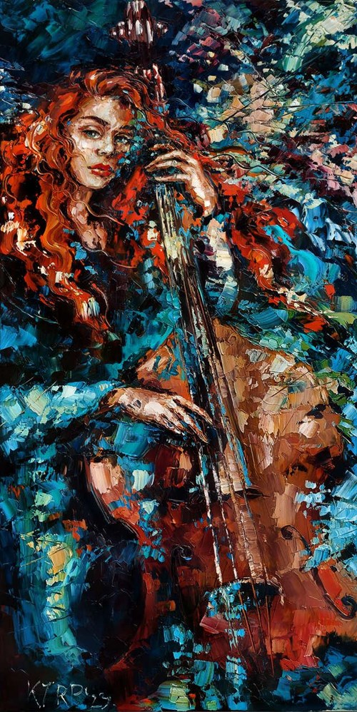Obraz do salonu artysty Krystyna Róż-Pasek pod tytułem Jazzowy koncert