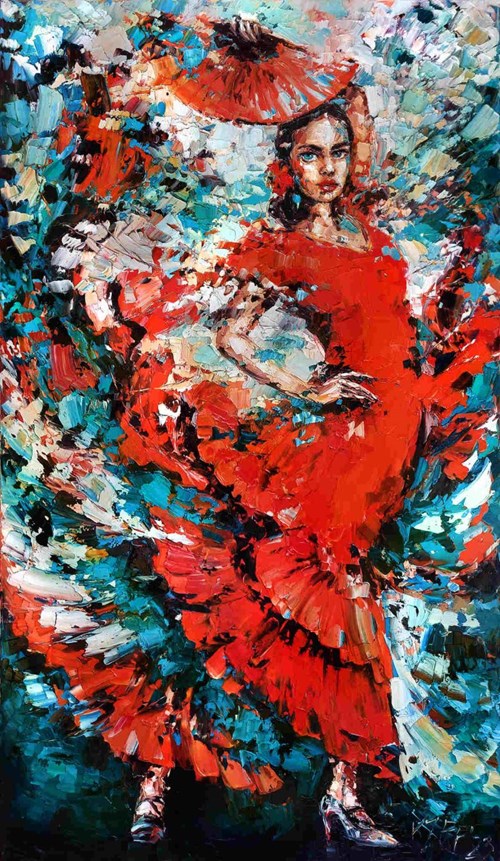 Obraz do salonu artysty Krystyna Róż-Pasek pod tytułem Hiszpański rytm