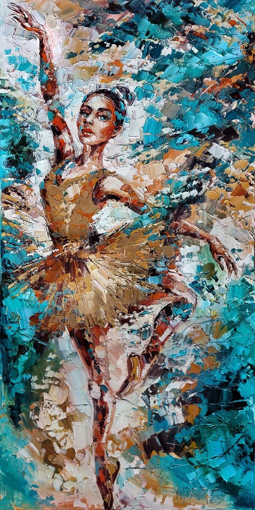 Obraz do salonu artysty Krystyna Róż-Pasek pod tytułem Taneczne szczęście