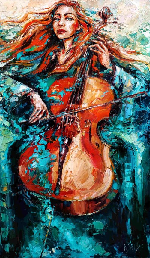 Obraz do salonu artysty Krystyna Róż-Pasek pod tytułem Wietrzna Symfonia