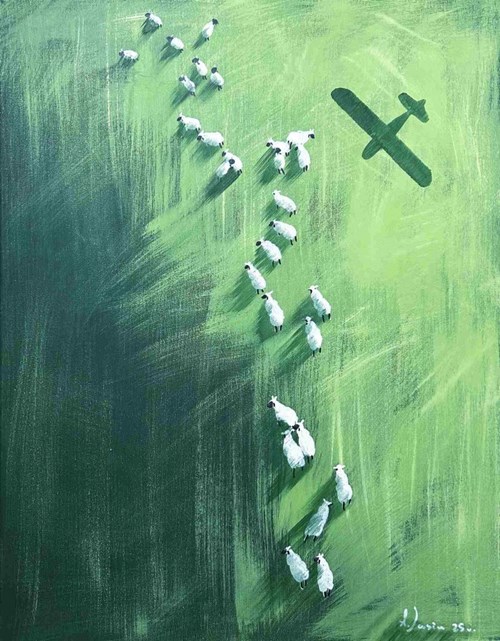 Obraz do salonu artysty Aleksandr Yasin pod tytułem W cieniu skrzydeł