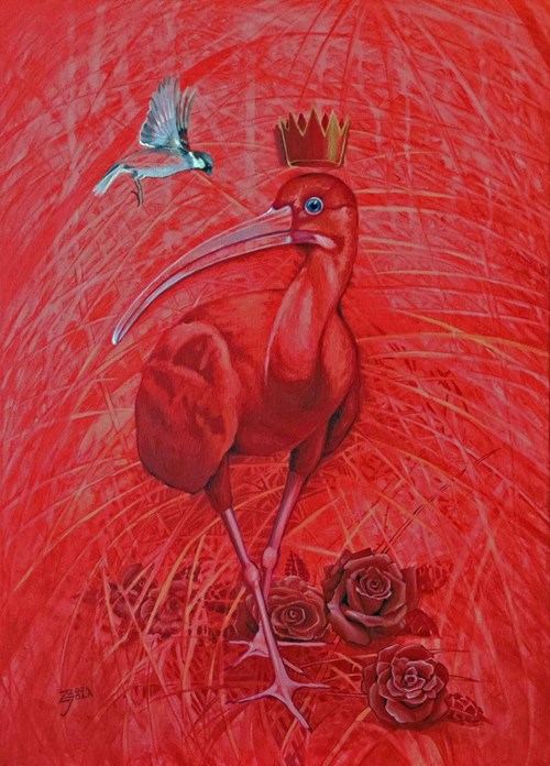 Living room painting by Jolanta Ziółkowska titled King