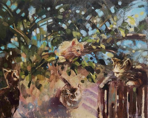 Obraz do salonu artysty BEATA TOPOLIŃSKA pod tytułem Koty