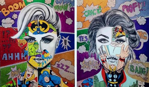 Obraz do salonu artysty Magdalena Karwowska pod tytułem Comics Faces