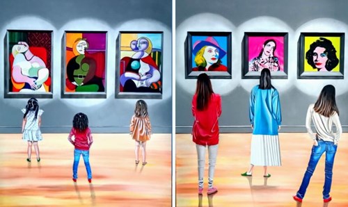 Living room painting by Magdalena Karwowska titled Museum XXII