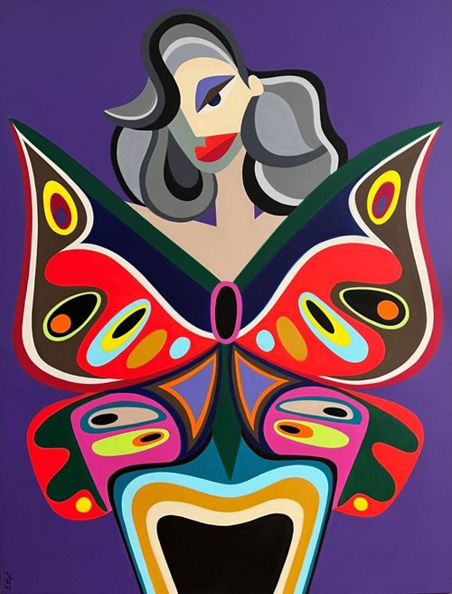 Obraz do salonu artysty Kate Hope pod tytułem Forma fizyczna (motyl)