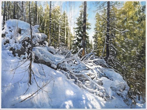 Obraz do salonu artysty Michał Suffczyński pod tytułem Górczański śnieg