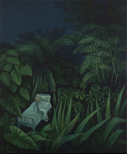 Obraz do salonu artysty Malwina de Brade pod tytułem Sen o ogrodzie