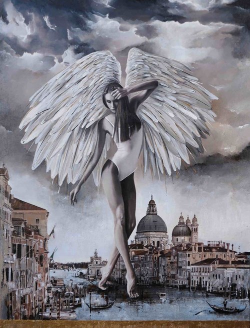 Obraz do salonu artysty Kamila Kowalik pod tytułem Anioł z Wenecji