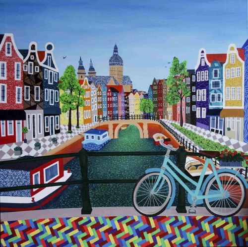Living room painting by Magda Szwabe titled Amsterdam