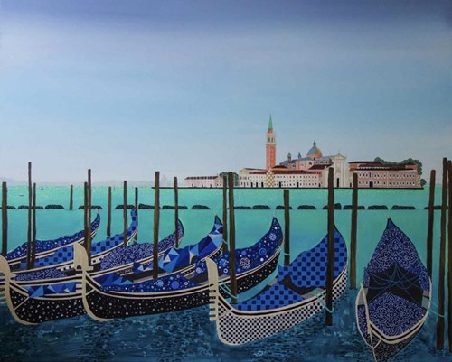 Living room painting by Magda Szwabe titled Venice