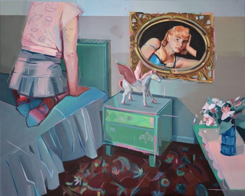 Living room painting by Sara Winkler titled Granma's Room