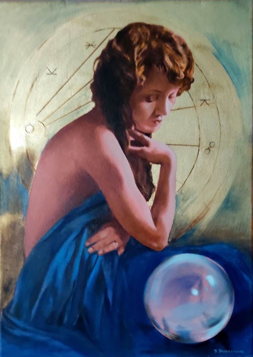 Obraz do salonu artysty Jan Dubrowin pod tytułem Wróżka