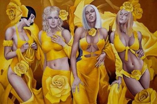Obraz do salonu artysty Andrejus Kovelinas pod tytułem 4 Roses