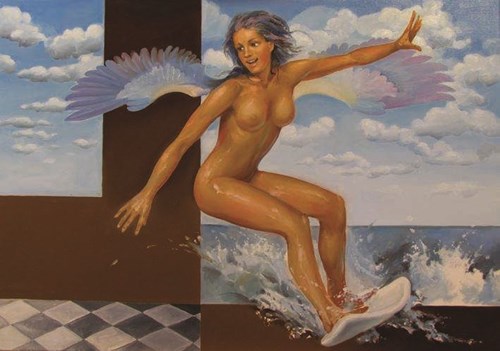Obraz do salonu artysty Andrejus Kovelinas pod tytułem Surfing