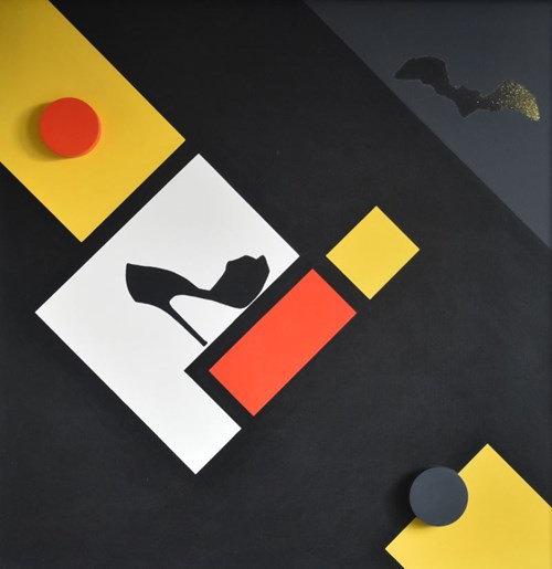 Obraz do salonu artysty Radosław Sowiak pod tytułem Karnawał - Warcaby z Mondrianem