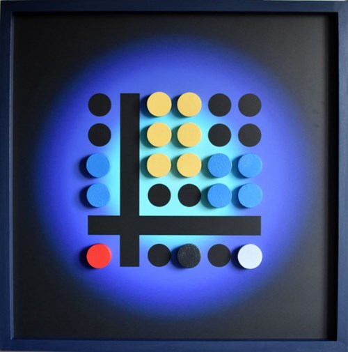 Obraz do salonu artysty Radosław Sowiak pod tytułem Warcaby z Mondrianem