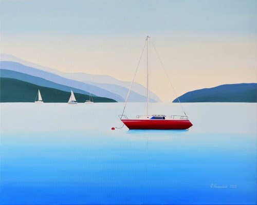 Obraz do salonu artysty Ewelina Kuzaniak pod tytułem Red boat