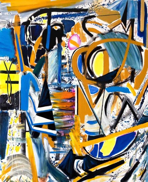 Obraz do salonu artysty Maciej Cieśla pod tytułem Abstrakcja inspirowana muzyką Amon Tobin