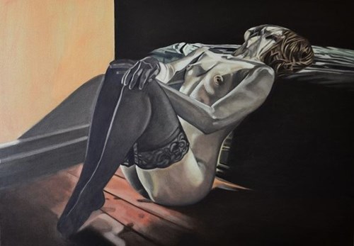 Obraz do salonu artysty Mateusz Dolatowski pod tytułem She keeps me warm
