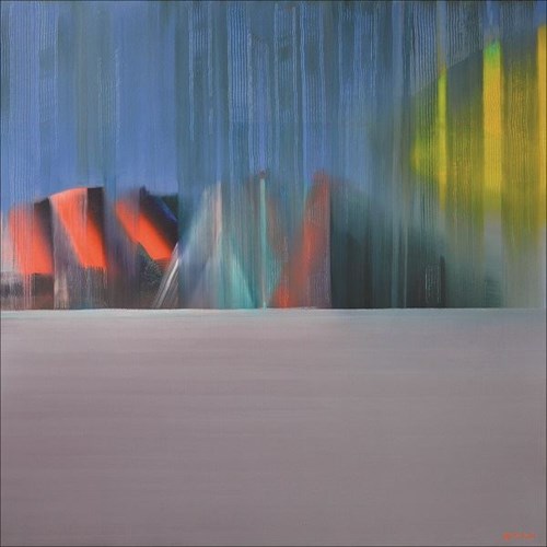 Living room painting by Rafał Knop titled Concept World XVIII