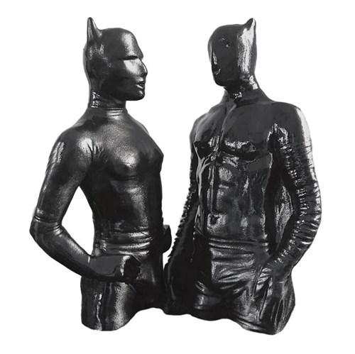 Rzeźba do salonu artysty Aleksandra Koper pod tytułem Batmany