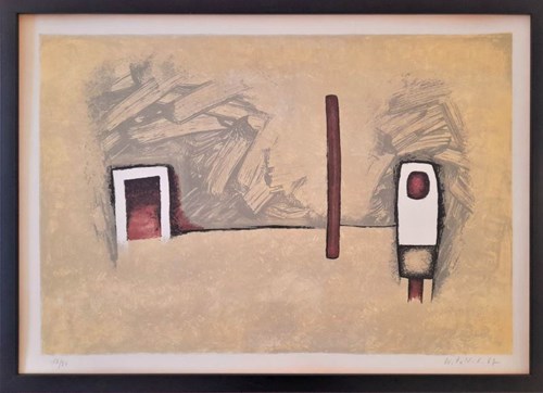 Living room print by Witold Kaczanowski titled Abstract Composition (12/80)